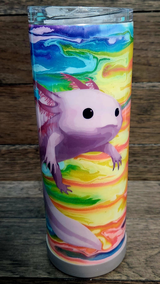 Pink Axolotl Tumbler
