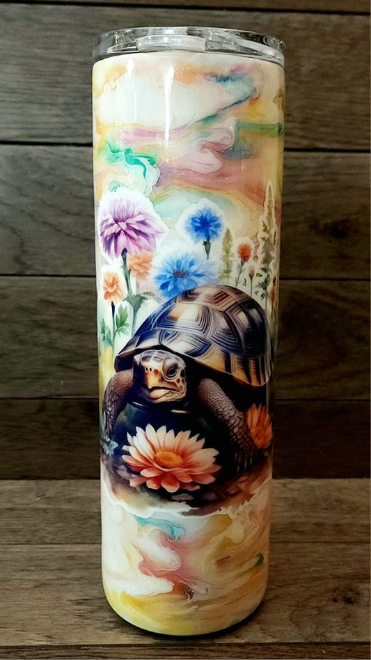 Floral Tortoise Tumbler