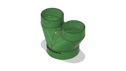 6" Slip X 4" slip Y duct coupling
