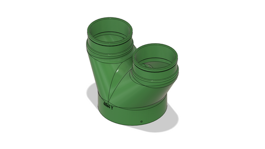 6" Slip X 4" Y duct coupling