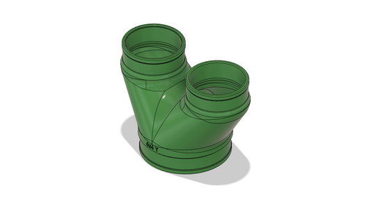 6" X 4" Y duct coupling