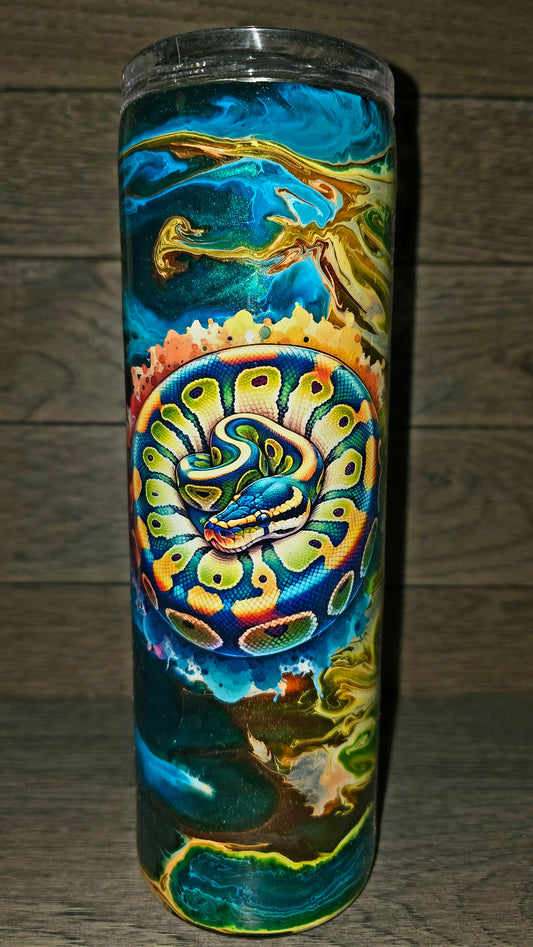 Rainbow Ball Python Tumbler