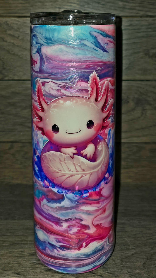 Pink Gemstone Axolotl Tumblers