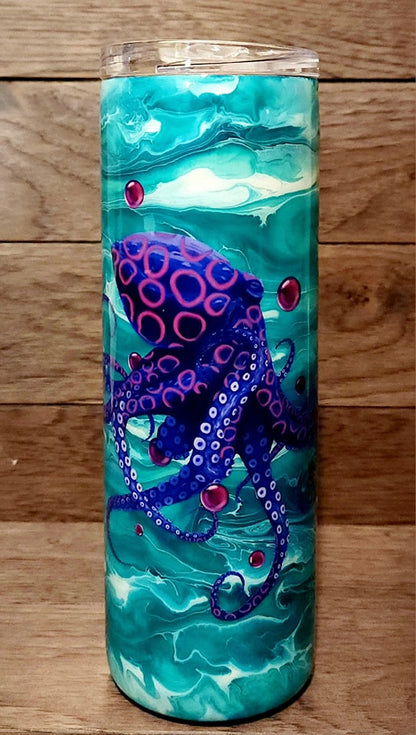 Purple Octopus Tumbler
