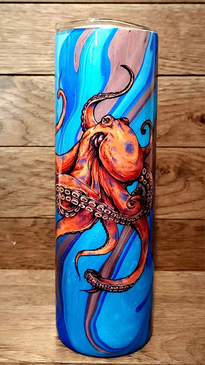Orange Octopus Tumbler